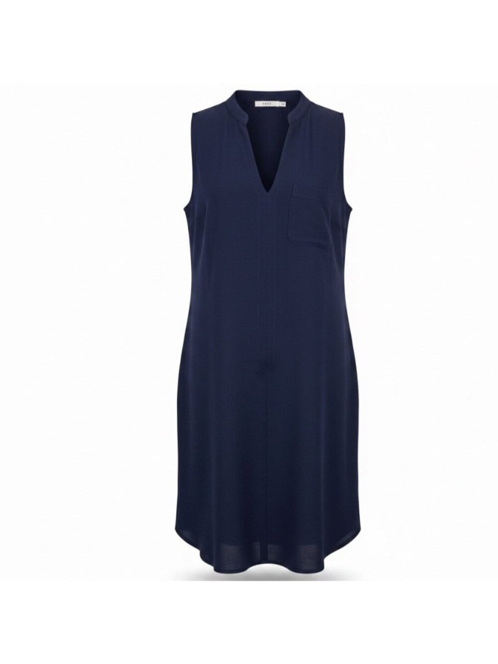 Lush Womens Navy Sleeveless Pocketed V-Neck Shift Dress Sz XS